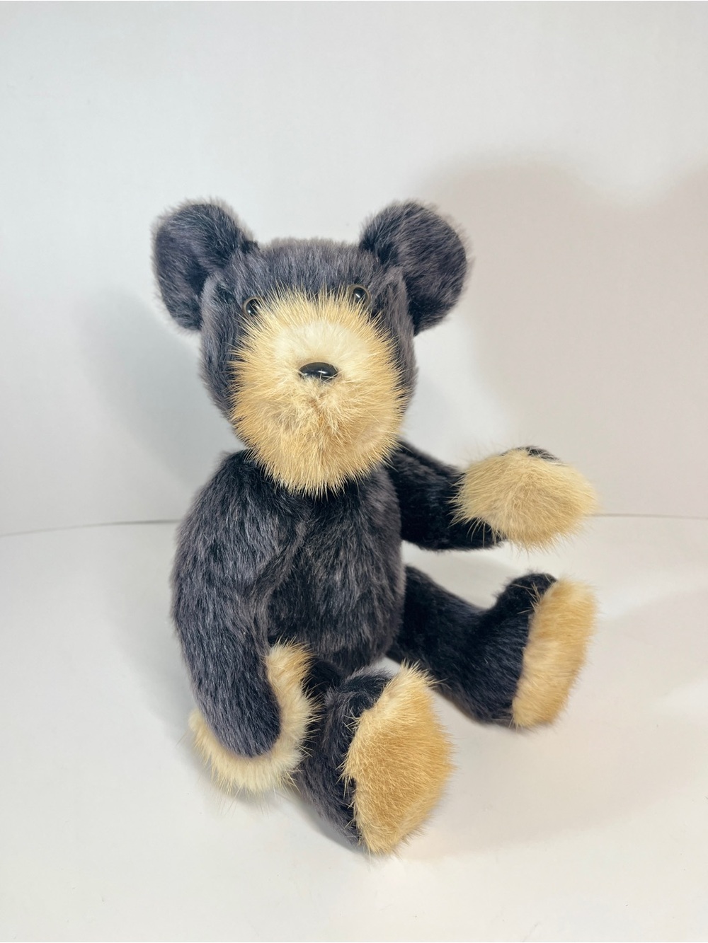 Vtg Artist Teddy Bear Plush Handmade Terry McCready Mink Fur Tender Loving Care